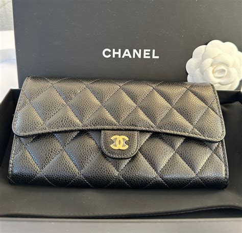 chanel classic long wallet price|authentic Chanel lambskin wallet.